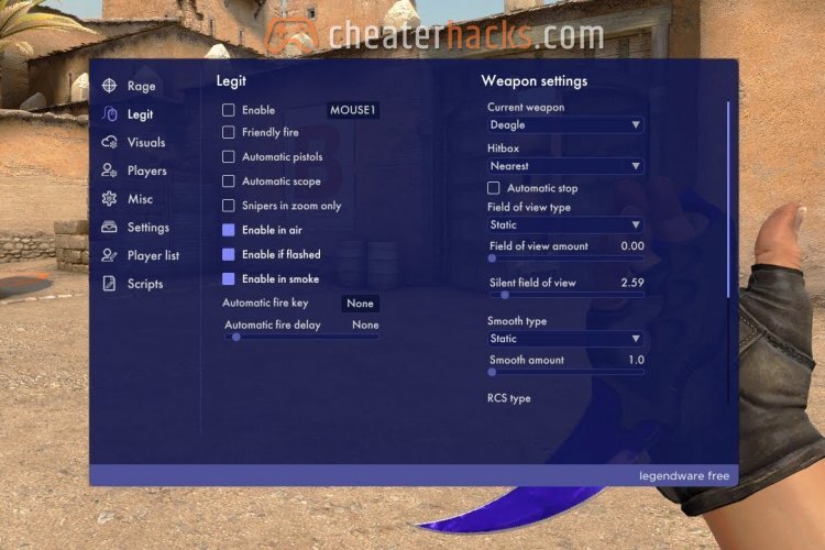 Legendware v3 Legit & Rage CSGO Cheat CSGO Hacks
