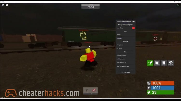 Edward the Man-Eating Train Script: Autosurvive & Inf Ammo